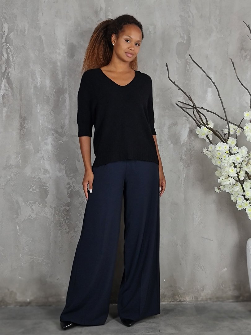 Джемпер Imperial с V-образным вырезом черный, фотография №3