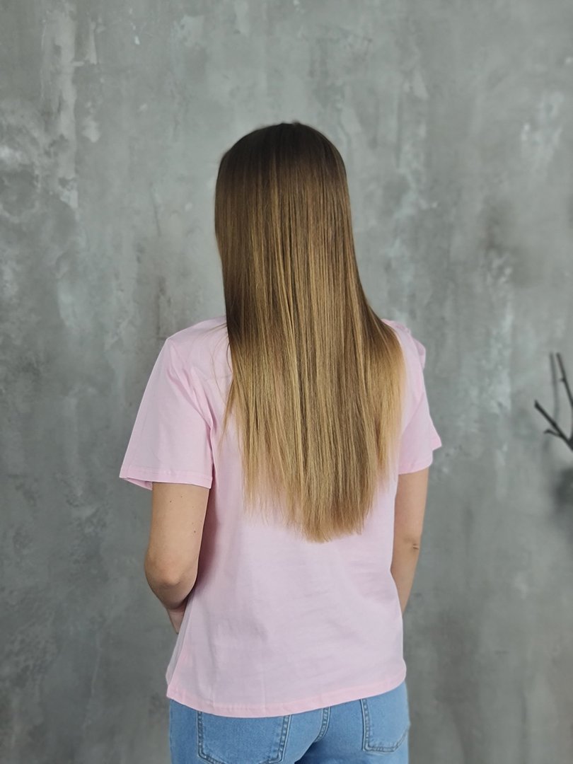 Футболка ELSA.M с воланами на боку бабл-гам, фотография №2