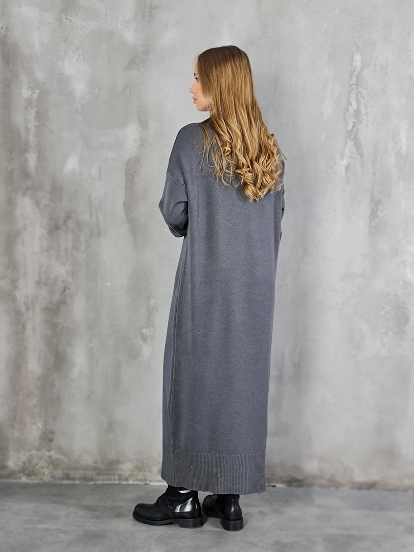 Платье CLOTHÉ вязаное макси графит , фотография №4