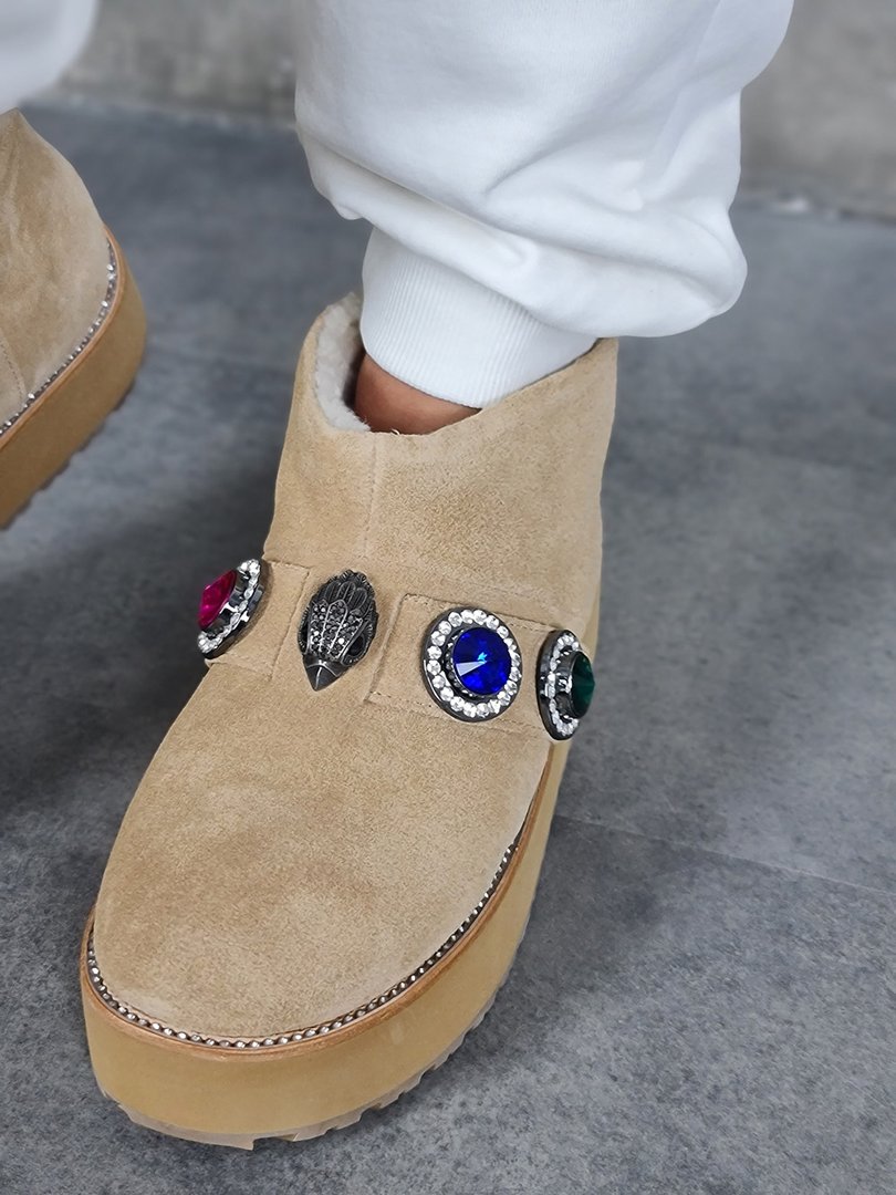 Угги KURT GEIGER с украшениями коричневые, фотография №4