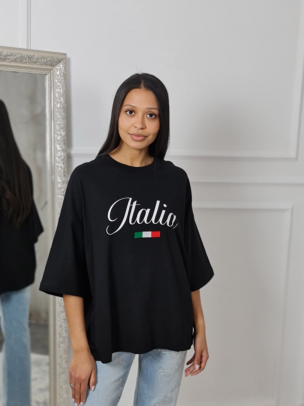 Футболка Barbara Alvisi "ITALIA" черная , фотография №1