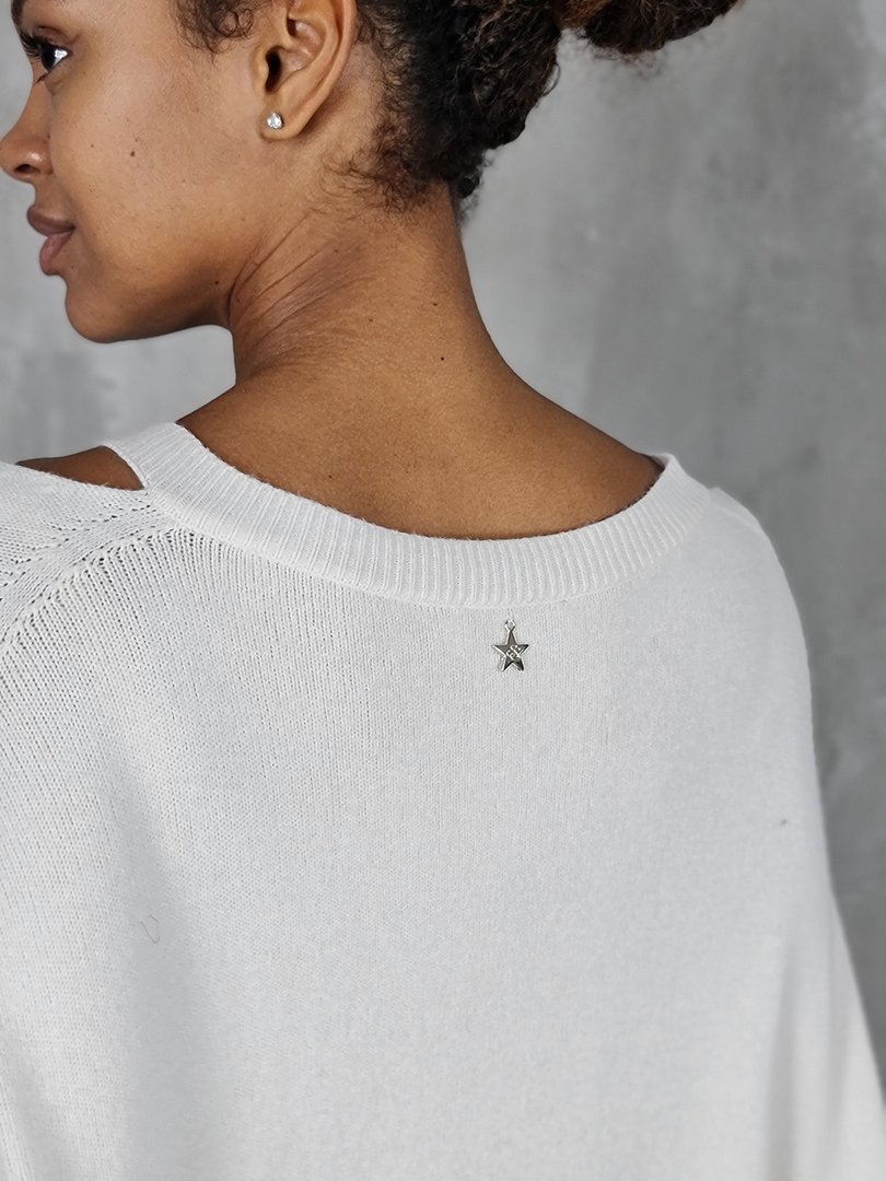 Джемпер Souvenir с вырезами на груди молочный, фотография №4