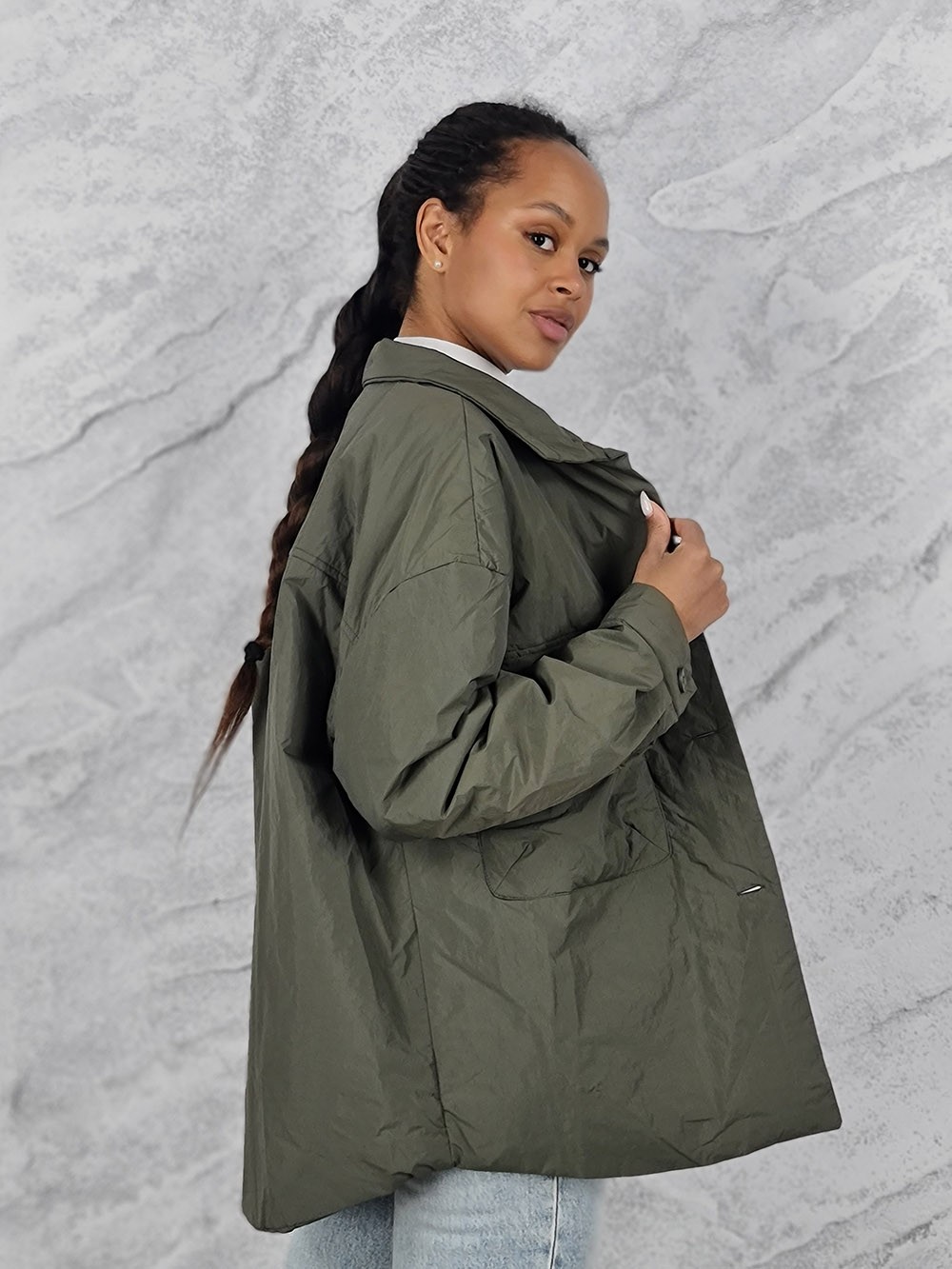 Куртка My Star Collection с карманами на груди хаки, фотография №3