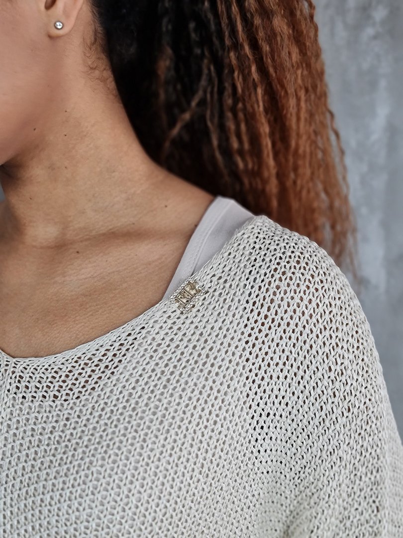 Платье Roberta Biagi джемпер с юбкой плиссе бежевое, фотография №3