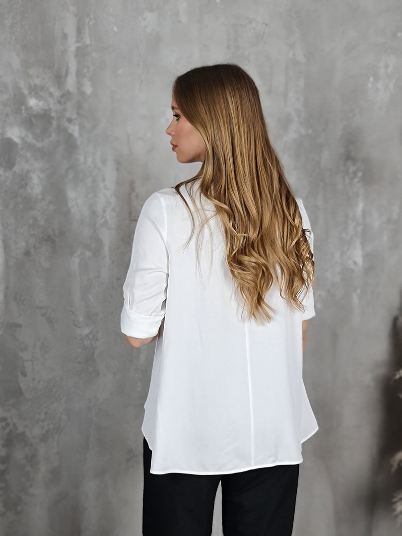 Рубашка Imperial с выточками по бокам белая, фотография №4