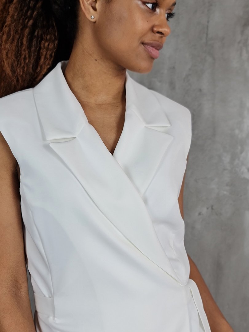 Платье Imperial с поясом белое, фотография №6