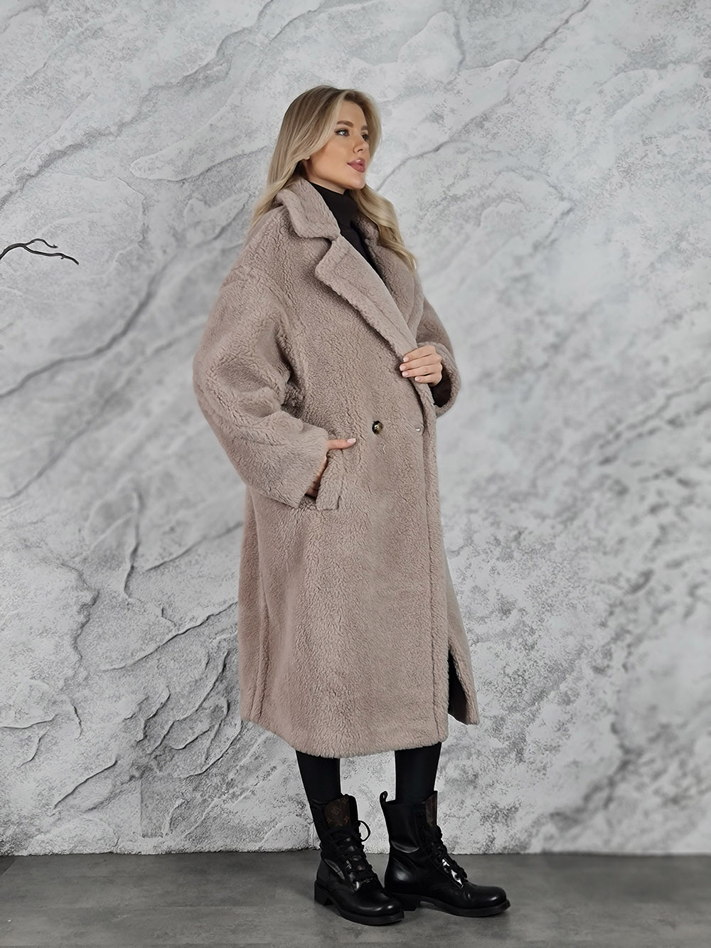 Шуба KOTHE длинная тауп, фотография №3