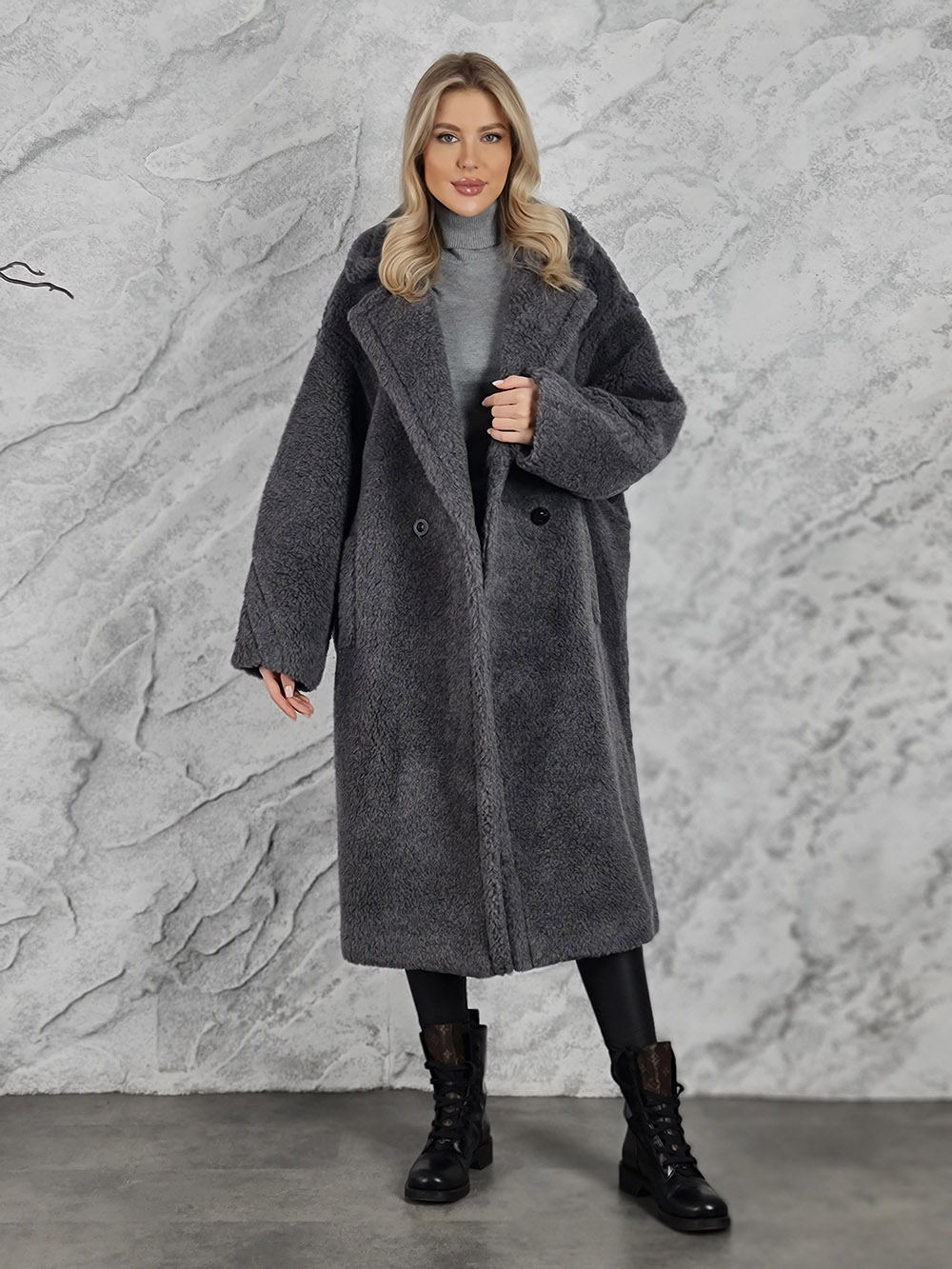 Шуба KOTHE длинная серая, фотография №2