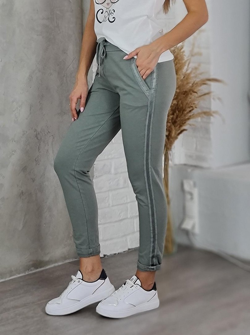 Брюки Naiif на завязочках  хаки, фотография №1