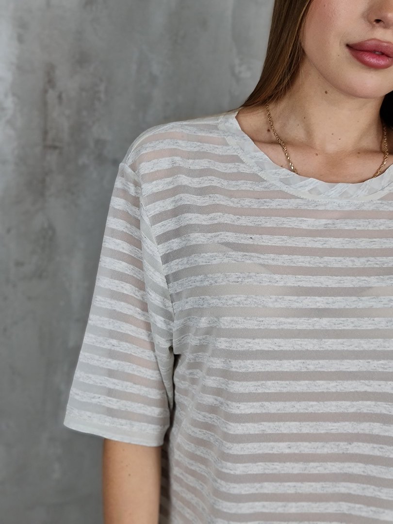 Футболка Imperial в полоску кремовая, фотография №3