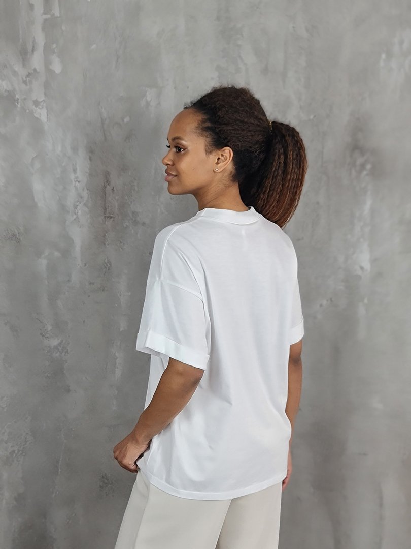 Футболка Imperial с принтом бокала белая, фотография №4