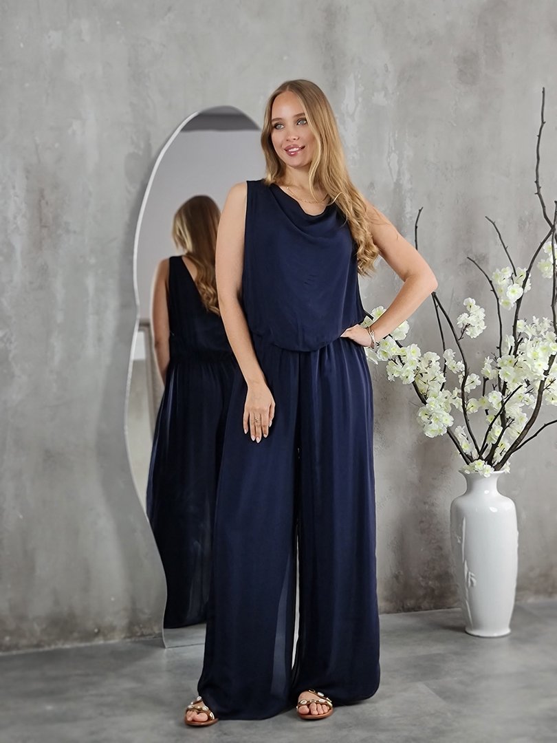 Комбинезон Silk New в пол синий, фотография №1