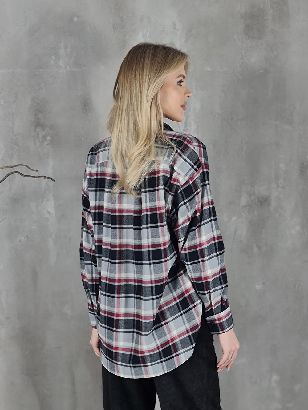 Рубашка в клетку Imperial серая, фотография №3