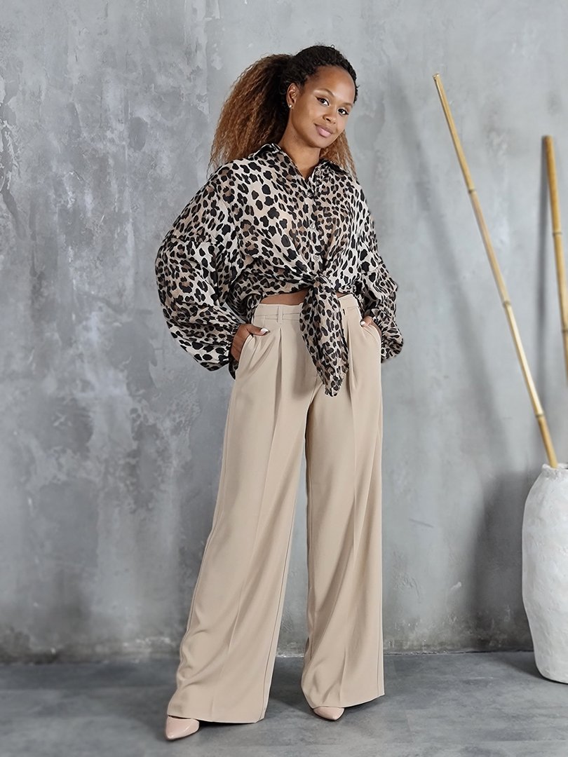 Рубашка MIHO'S с завязками принт леопард, фотография №5