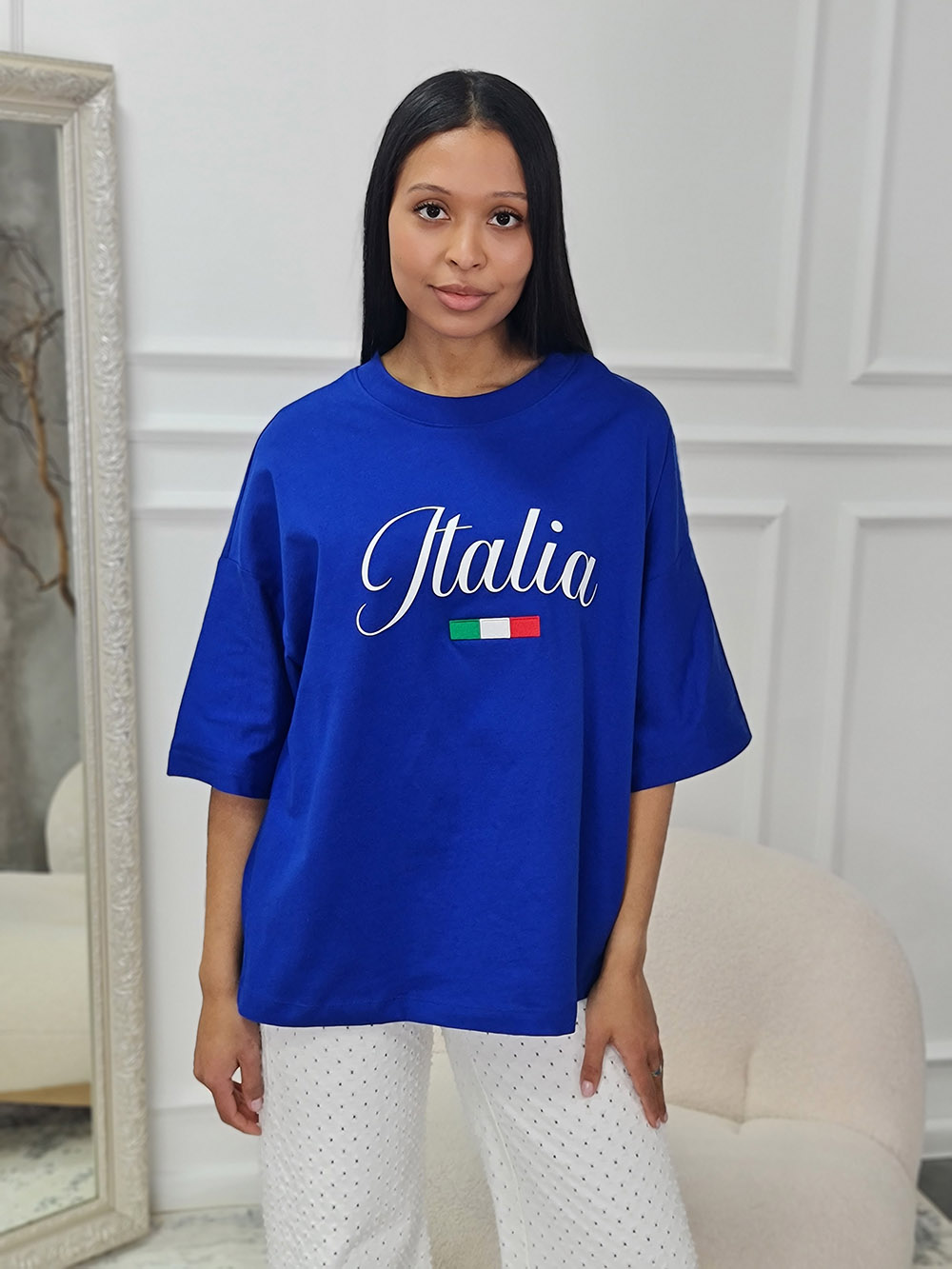 Футболка Barbara Alvisi "ITALIA" синяя , фотография №1