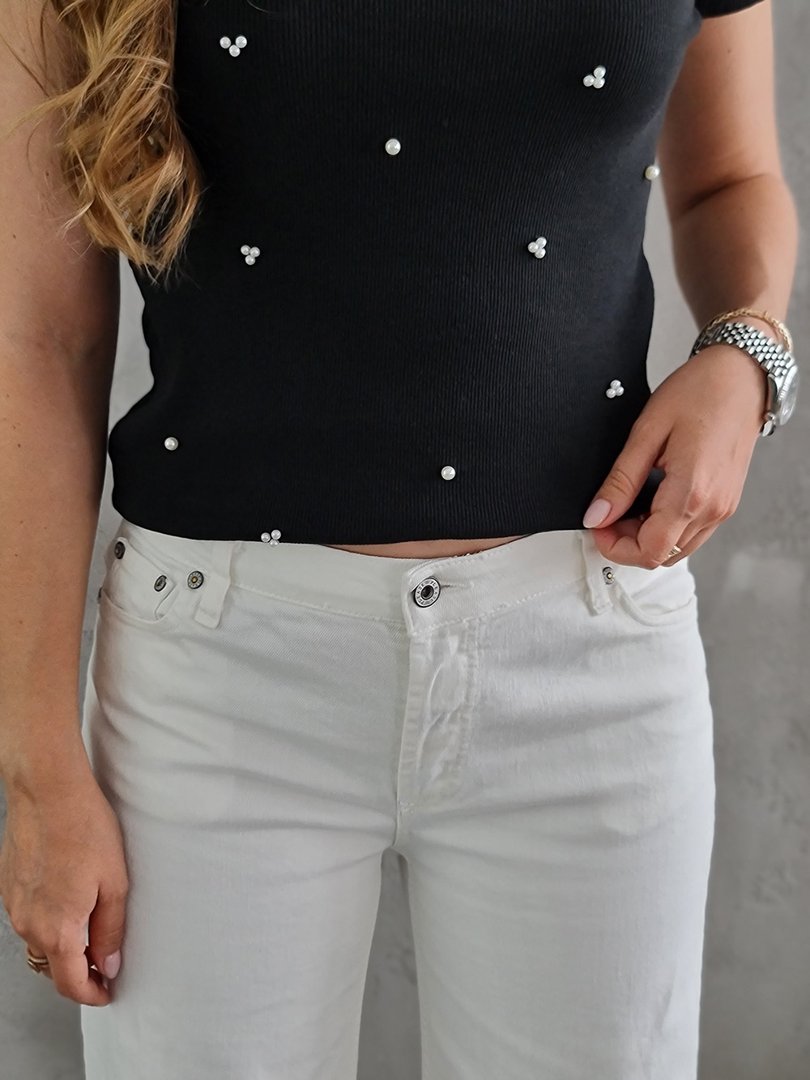 Джинсы Please широкие прямые белые, фотография №4