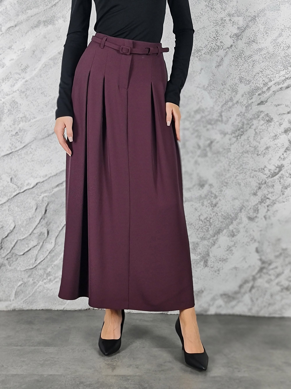 Юбка Imperial длинная с тонким ремешком бордо, фотография №1