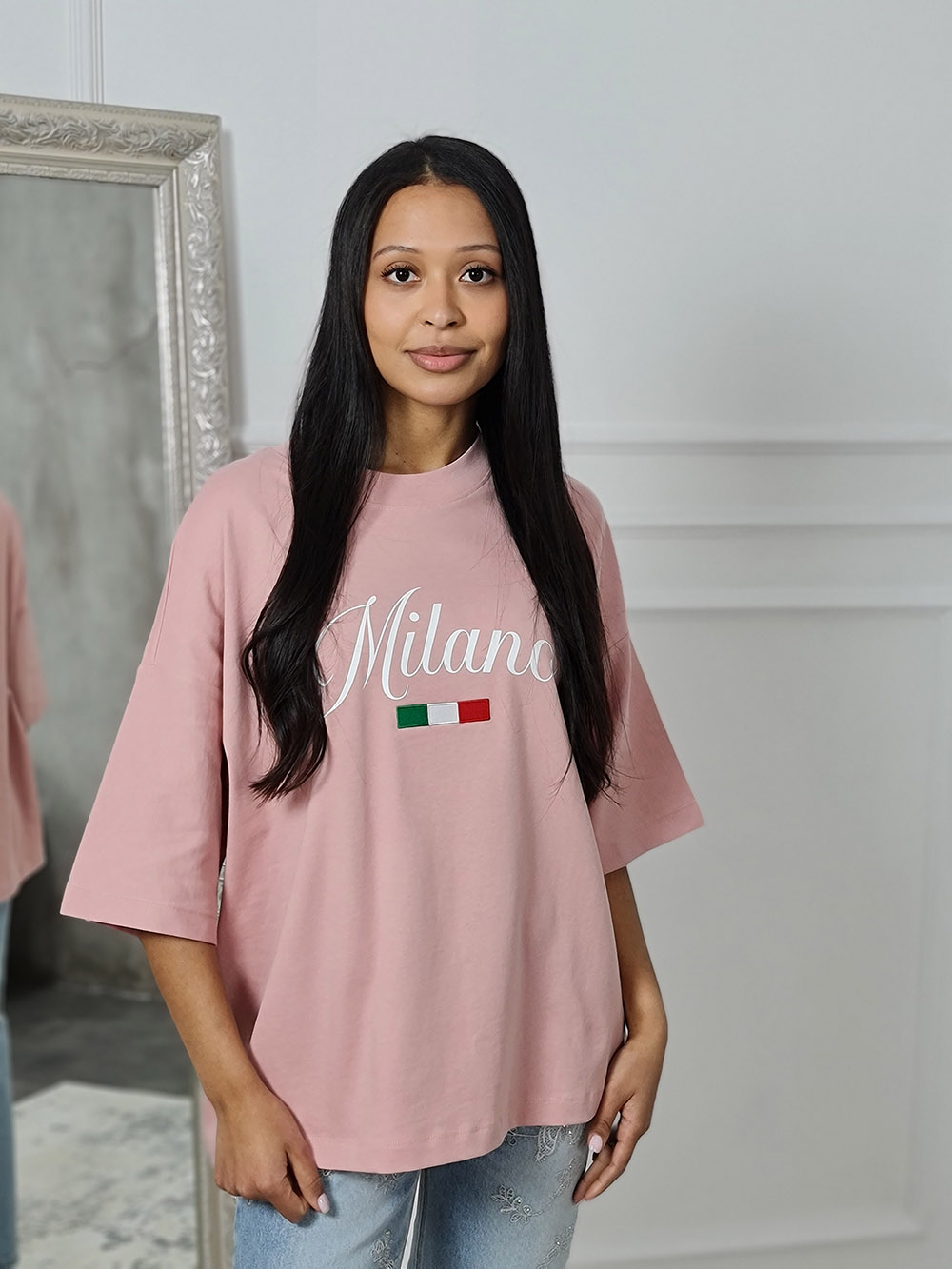 Футболка Barbara Alvisi "MILANO" пудра, фотография №1