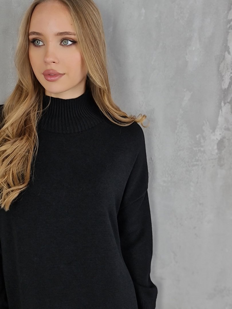 Платье CLOTHÉ вязаное макси чёрное , фотография №3