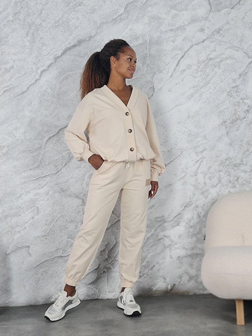 Костюм ONE LOVE кардиган и джоггеры бежевый, фотография №3