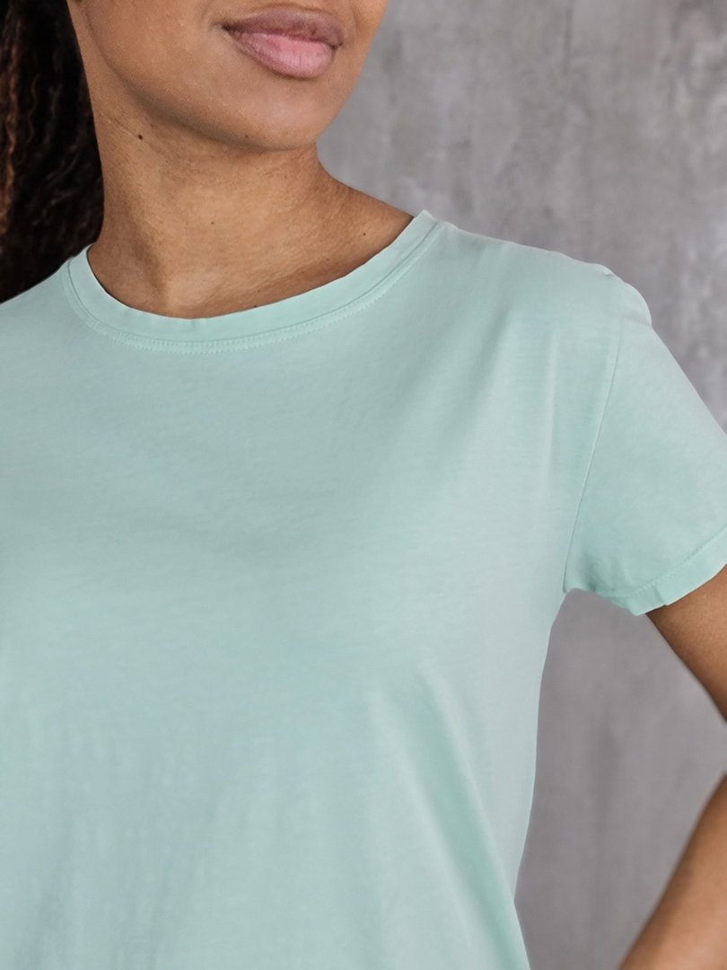 Футболка Vicolo с узким воротом свободного кроя мята, фотография №4