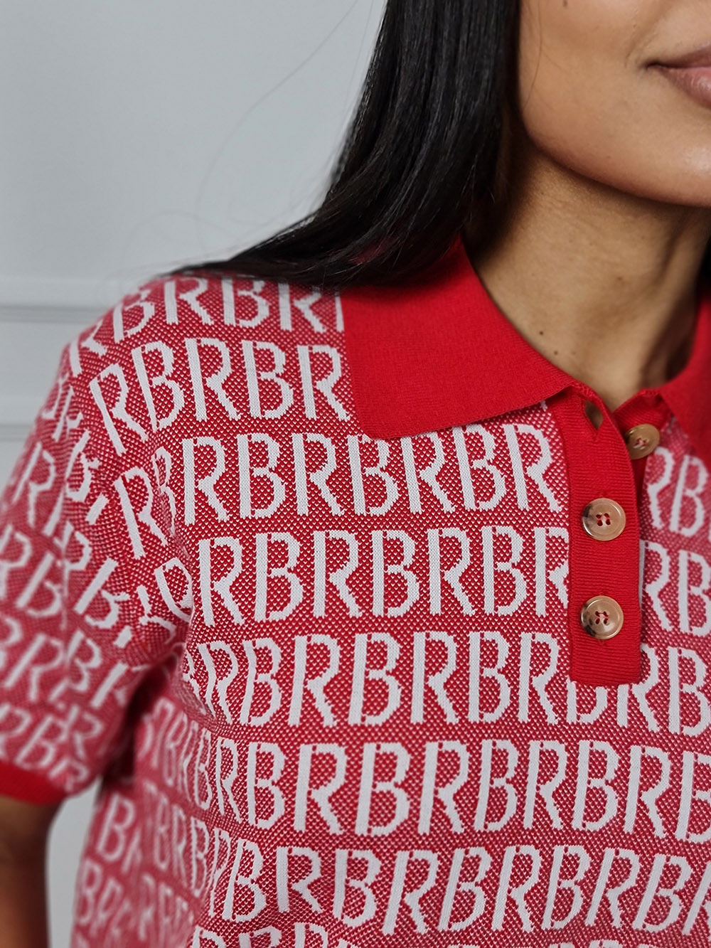 Поло Barbara Alvisi с буквами красное , фотография №2