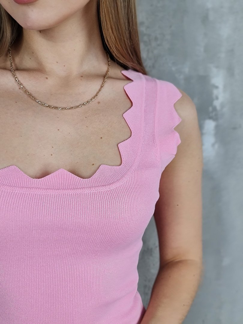 Топ MOCHY с геометрическими вырезами на бретелях бабл-гам, фотография №3