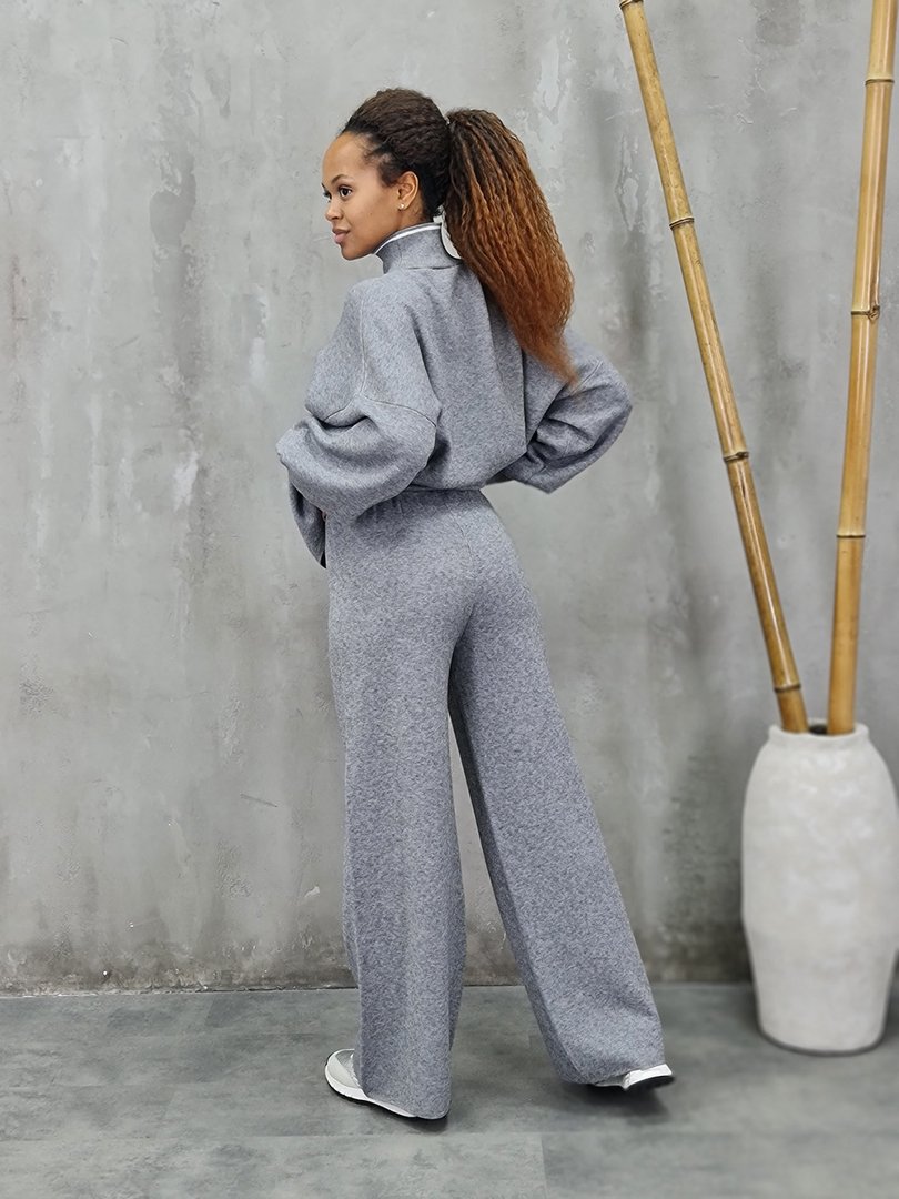 Костюм Vicolo джемпер с надписью Vicolo и брюки серый, фотография №3