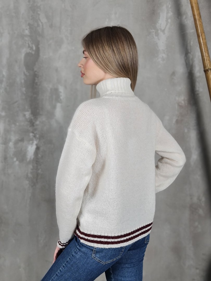 Джемпер Kontatto с мохером молочный, фотография №2