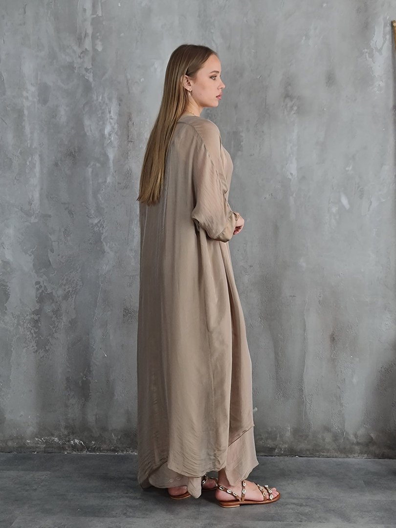 Накидка Silk New шелковая песочная, фотография №2