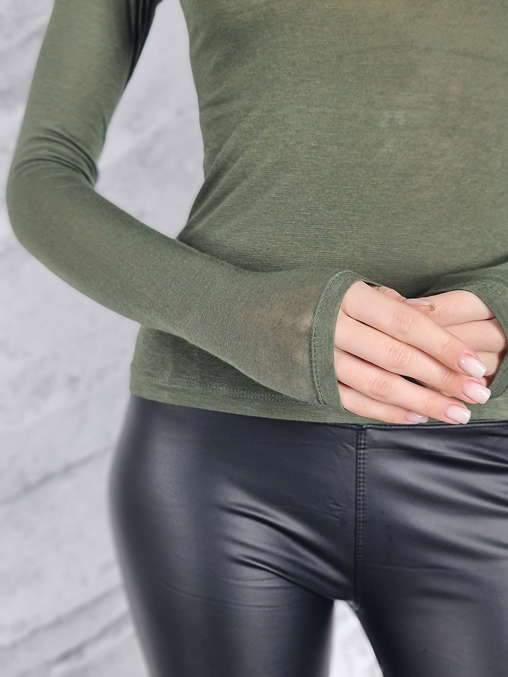 Водолазка Misto Cashmere с кашемиром зеленая, фотография №2