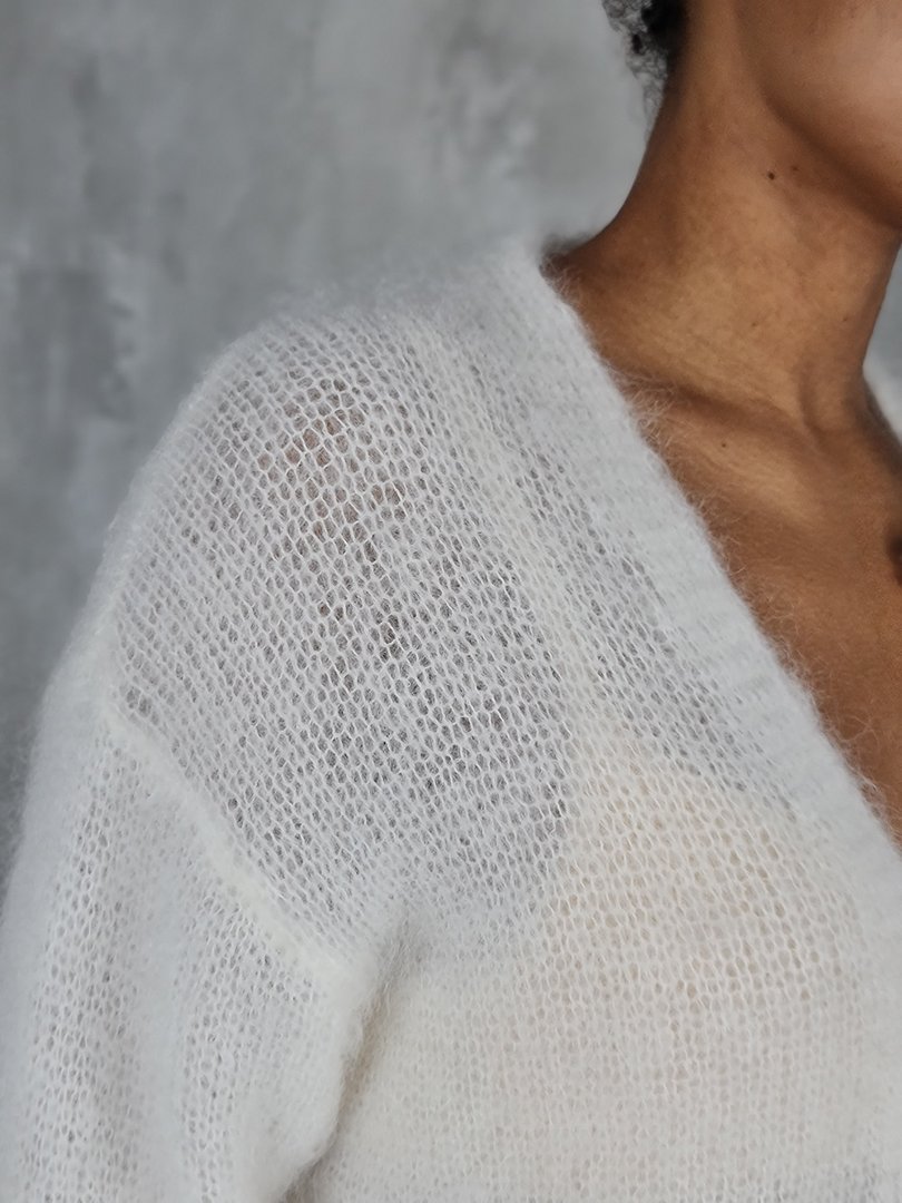 Кардиган Elegance бейби мохер молочный , фотография №3