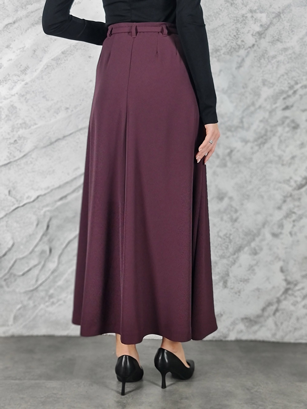 Юбка Imperial длинная с тонким ремешком бордо, фотография №4