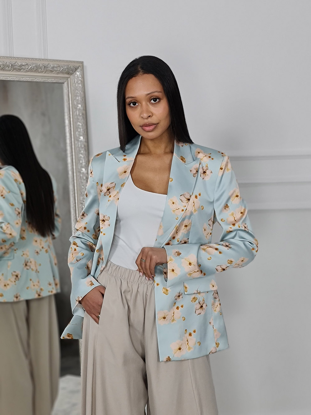 Пиджак Imperial с принтом "цветы" тиффани , фотография №4