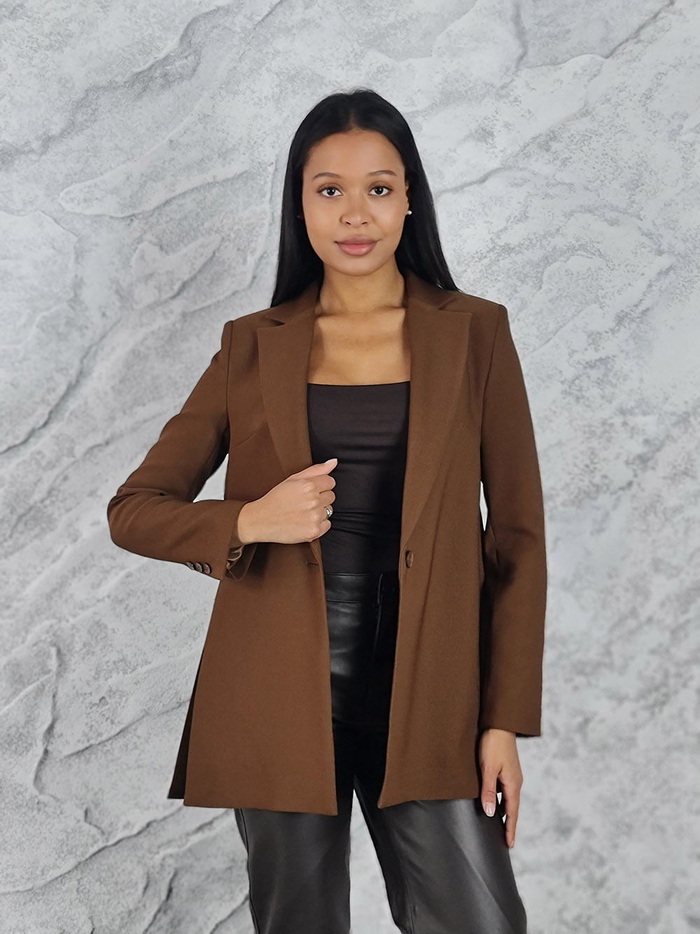 Пиджак Imperial с разрезами по бокам карамель, фотография №1