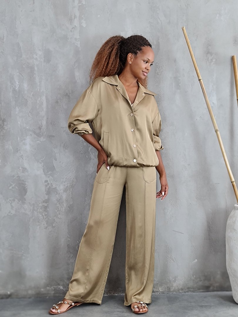 Костюм CLOTHÉ бомбер и брюки песочный, фотография №2