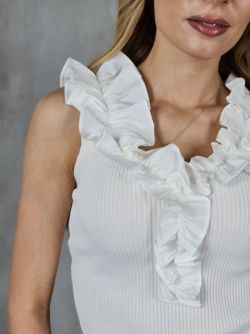 Топ J-Clair с рюшами белый, фотография №4