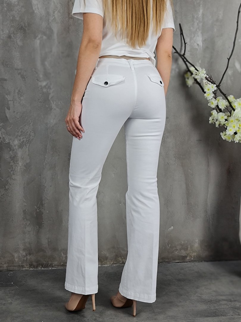 Брюки Defence клеш со стрелками белые, фотография №2