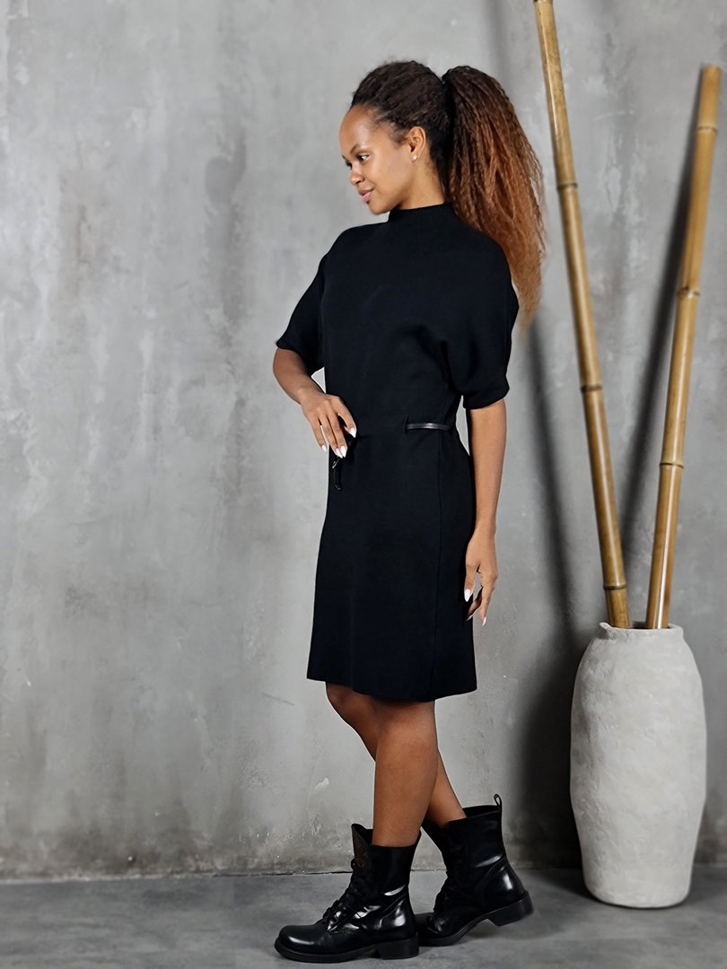 Платье Z Studio с ремнем черное, фотография №3