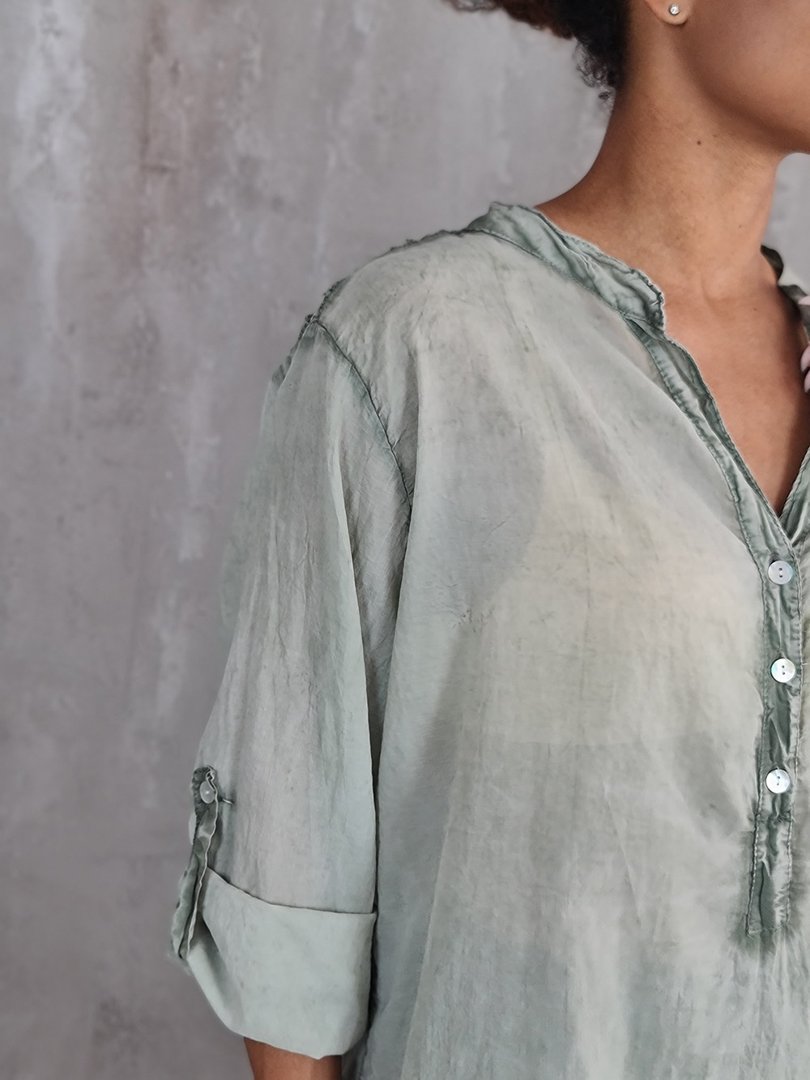 Рубашка STAR с кружевом на спине зеленая, фотография №4