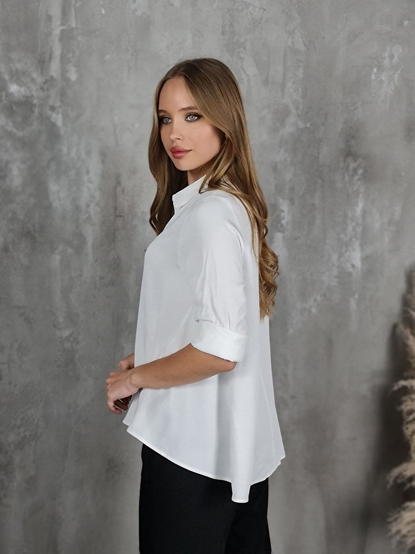 Рубашка Imperial с выточками по бокам белая, фотография №3