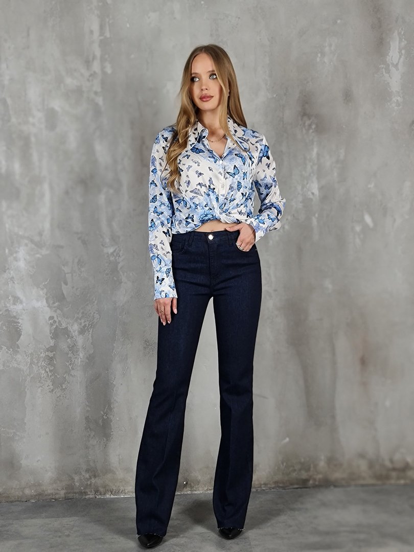 Джинсы Barbara Alvisi клеш темно-синие, фотография №2