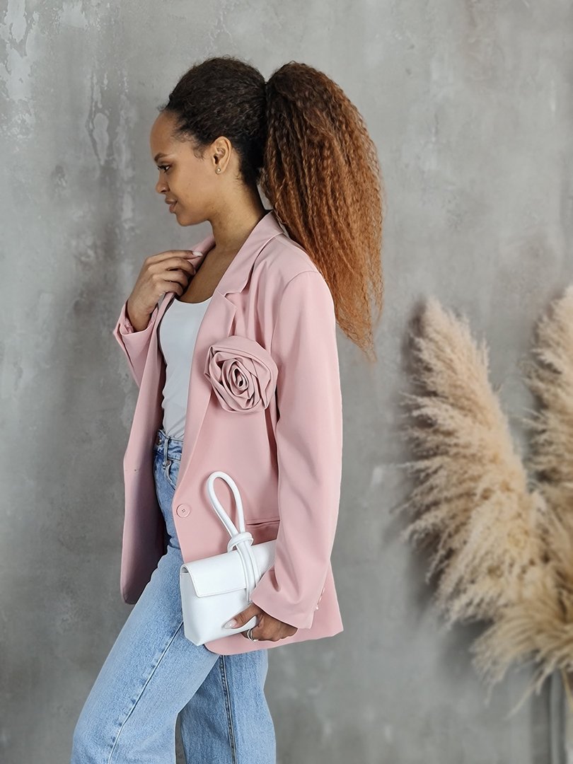 Пиджак Vicolo с брошью розой пудра, фотография №3