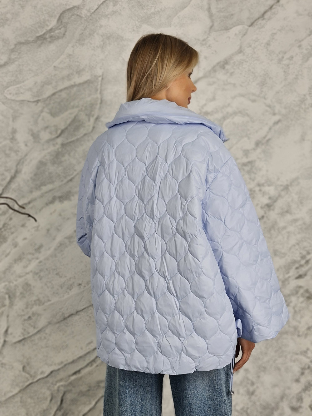 Куртка  DEGREES стеганная голубая, фотография №4