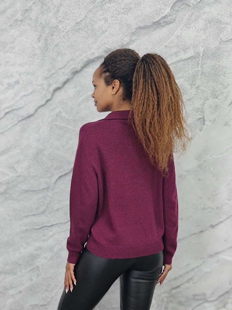 Поло Vicolo с кашемиром бордо, фотография №2