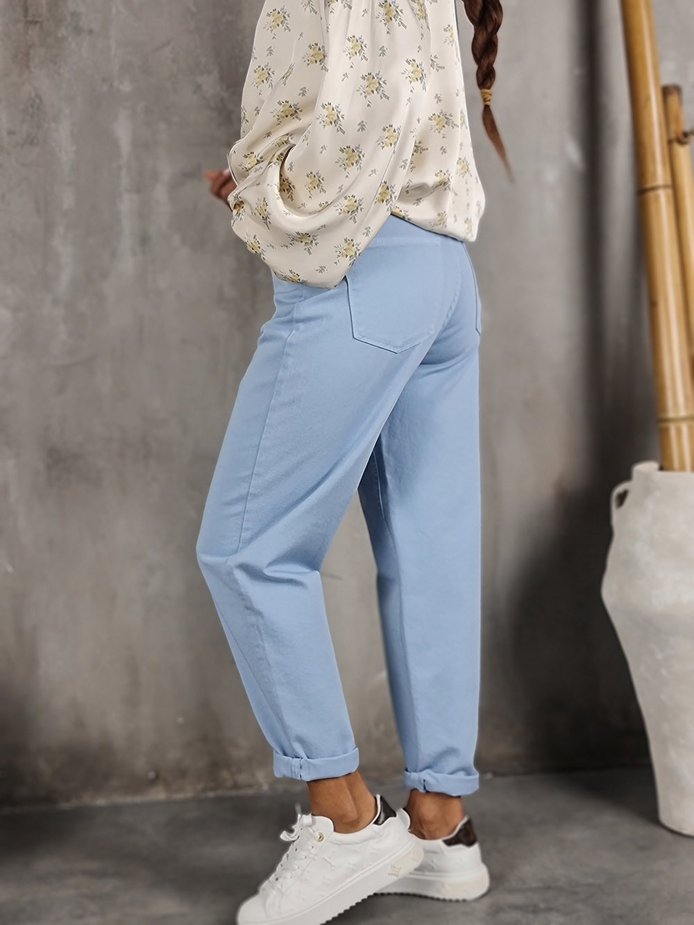 Джинсы Almanegra с подворотами голубые, фотография №2