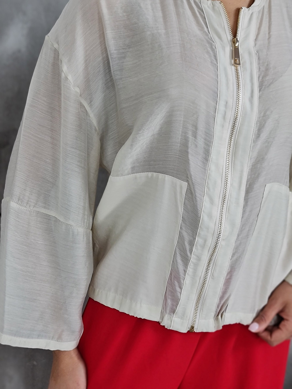 Бомбер CLOTHÉ полупрозрачный бежевый , фотография №3