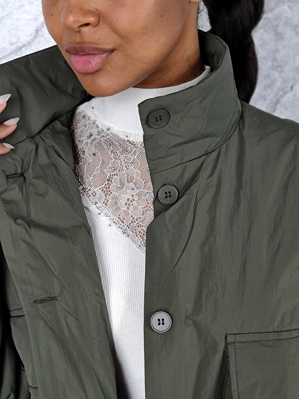 Куртка My Star Collection с карманами на груди хаки, фотография №4