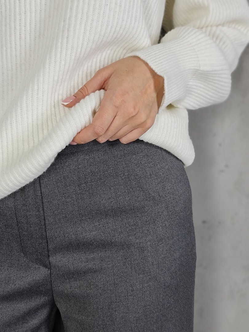 Брюки Imperial палаццо с карманами серые, фотография №3