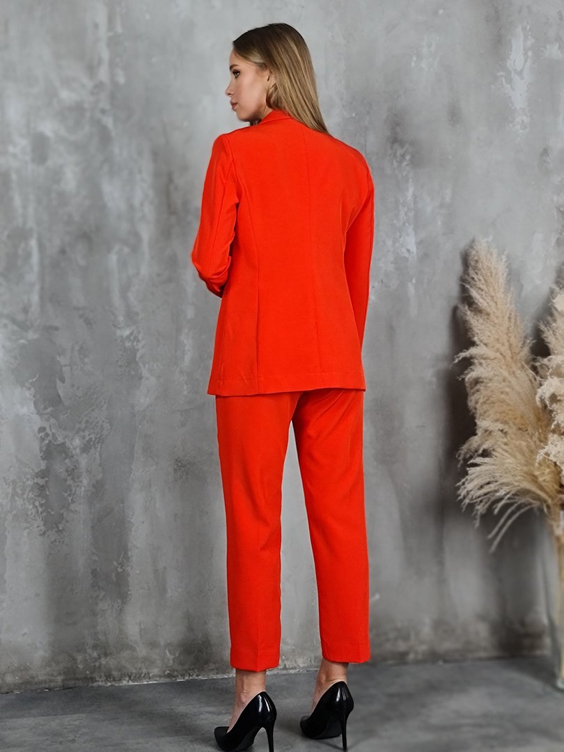 Костюм Maryley пиждак и брюки на резинке красный, фотография №3
